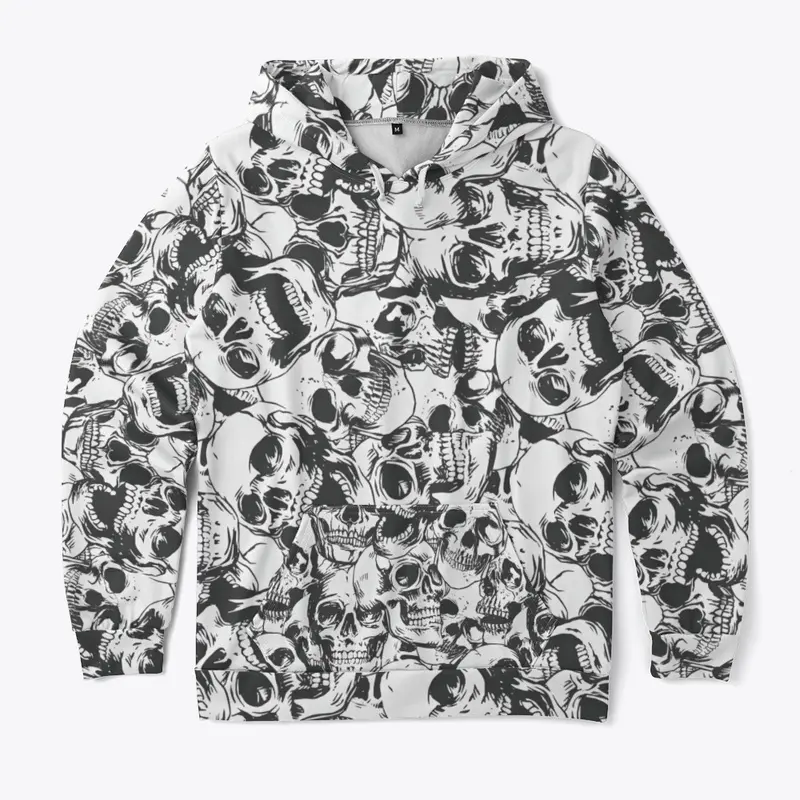 Black and White Skull Pattern