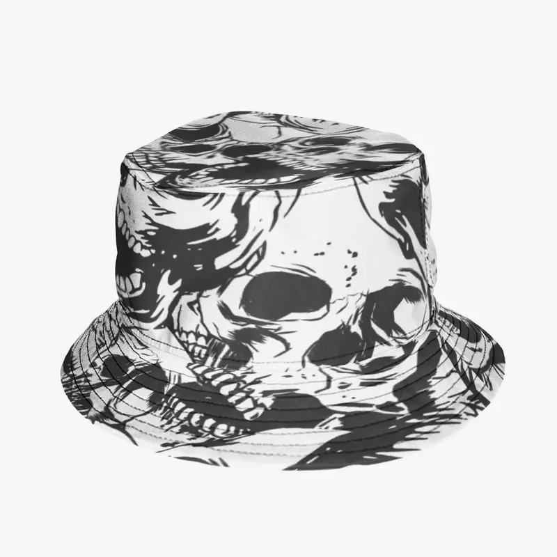 Black and White Skull Pattern